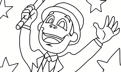 Colour-in activity sheet Downloadable PDF by Magician Felix Fantastic Melbourne